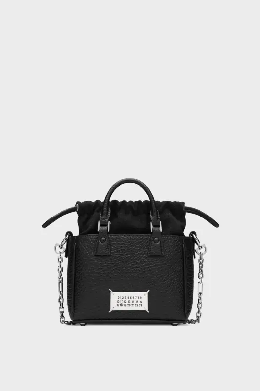 Maison Margiela Black Leather 5AC Tote Bag Black online