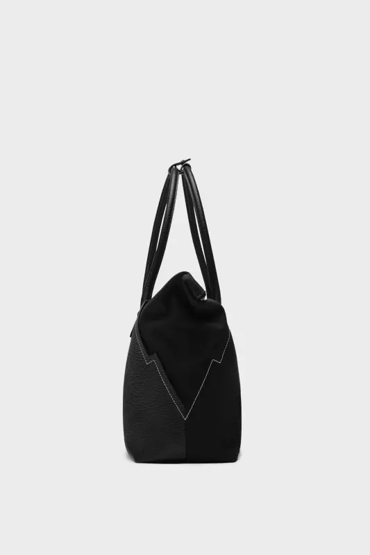 Maison Margiela Black Leather Large 5AC Shopping Bag Black online