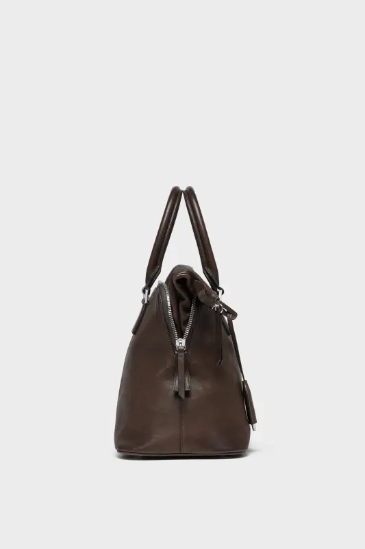 Maison Margiela Brown 100% Leather 5AC Crossbody Bag Loved To Death Medium Ebony online